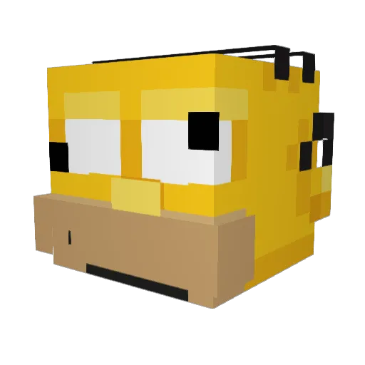 Aminfcz Minecraft avatar head, 3D render