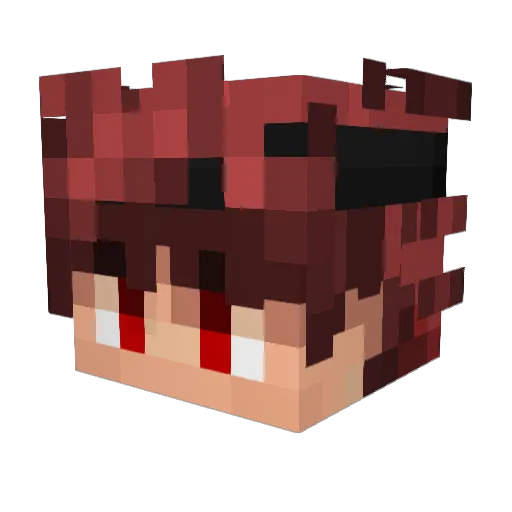 Aminouz Minecraft avatar head, 3D render