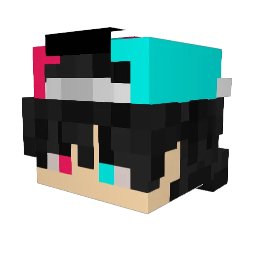 Aminthemario Minecraft avatar head, 3D render