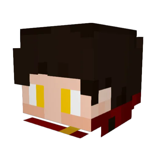 Amiomost Minecraft avatar head, 3D render