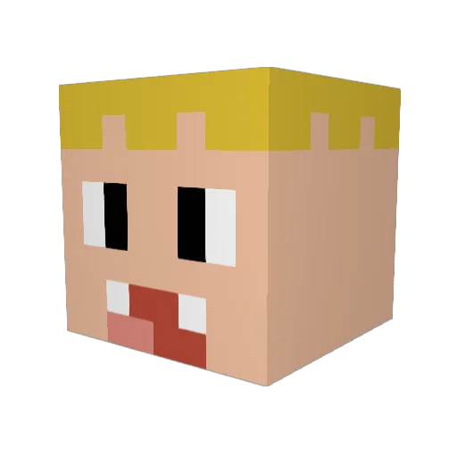 AmirBeenChillin Minecraft avatar head, 3D render