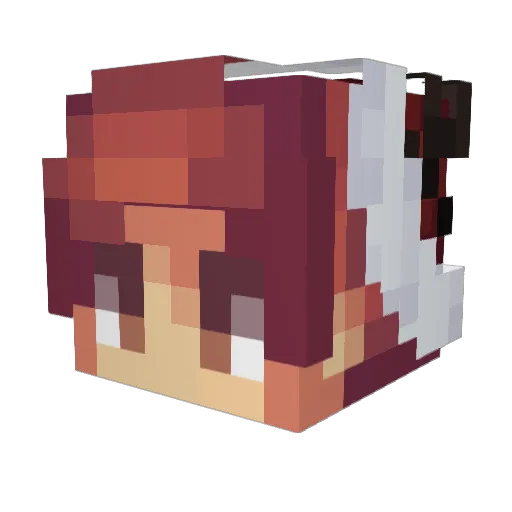 AmirMinecraftMan Minecraft avatar head, 3D render