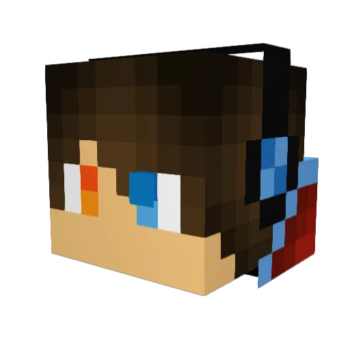 Amirskul Minecraft avatar head, 3D render