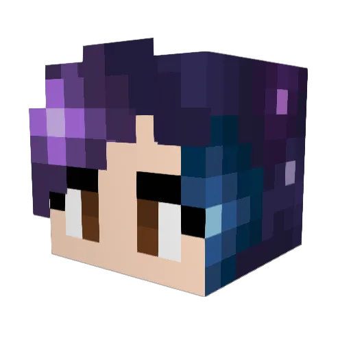 AmirtaLCF Minecraft avatar head, 3D render