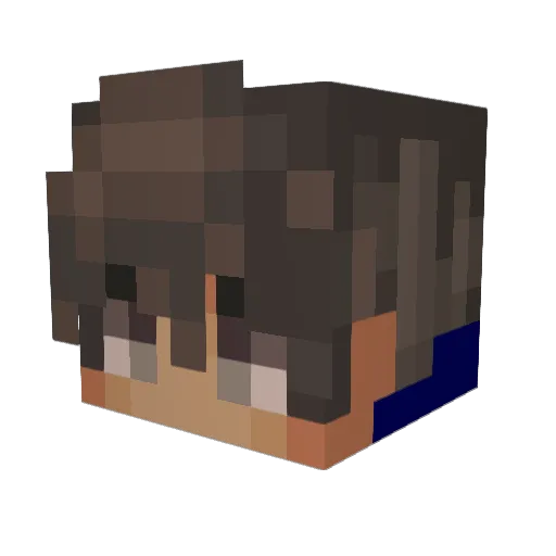 Amirulhfz Minecraft avatar head, 3D render