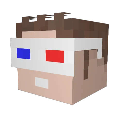 Amisal14 Minecraft avatar head, 3D render