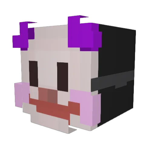 Amisbot Minecraft avatar head, 3D render