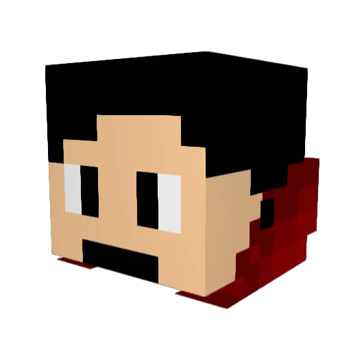AmishGuyy Minecraft avatar head, 3D render