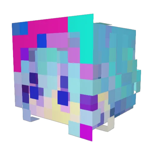 Amisiunia Minecraft avatar head, 3D render