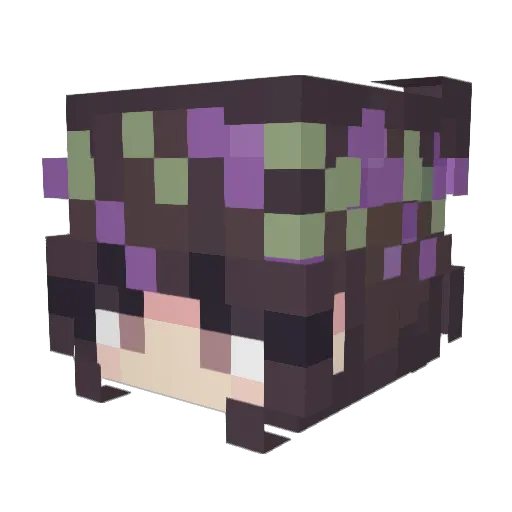 Amisty Minecraft avatar head, 3D render