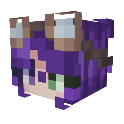Amisuie Minecraft avatar head, 3D render