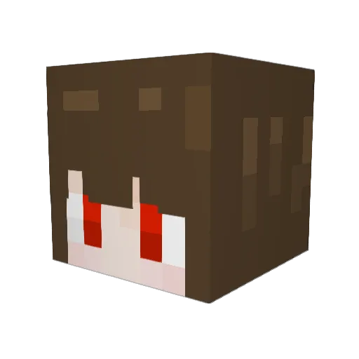 Amitra Minecraft avatar head, 3D render