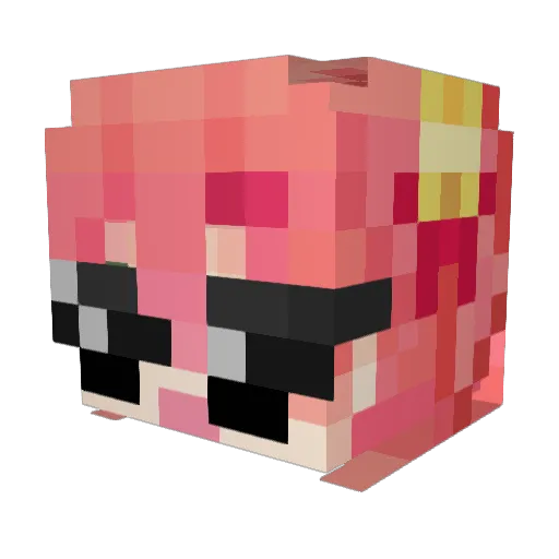 Amitroop02 Minecraft avatar head, 3D render