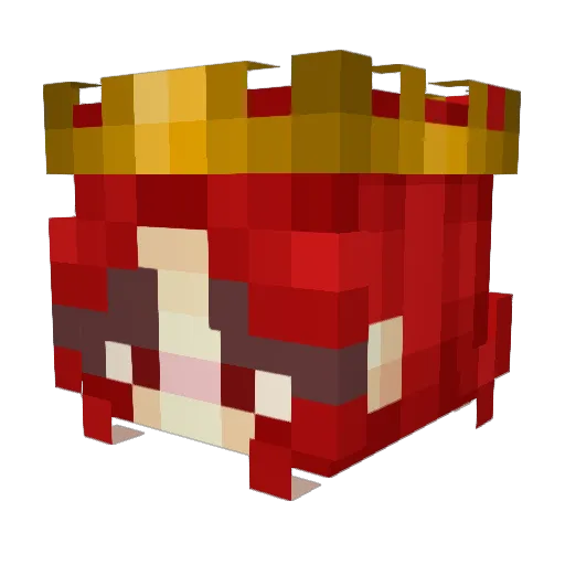 Amitsha Minecraft avatar head, 3D render