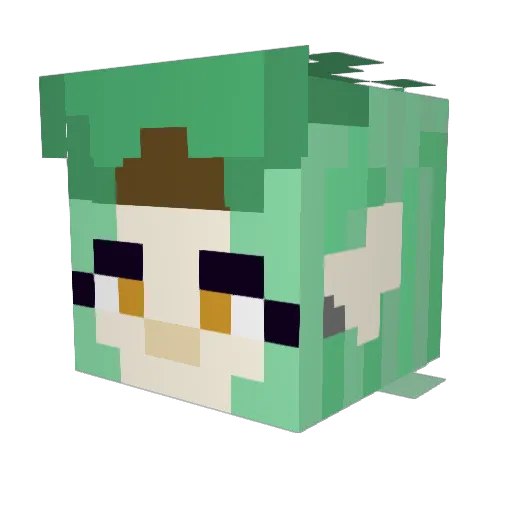 AmityXBlight Minecraft avatar head, 3D render