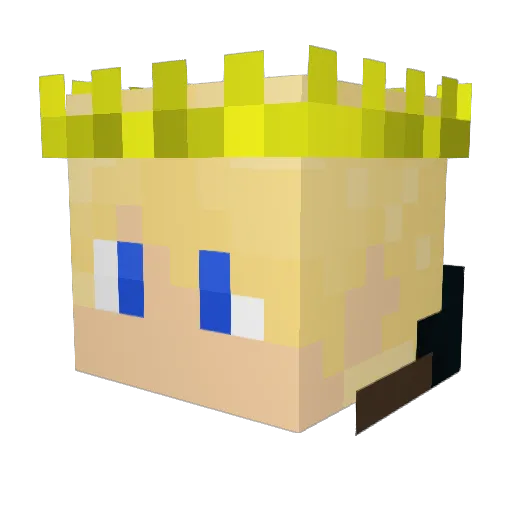 Amity_Air Minecraft avatar head, 3D render