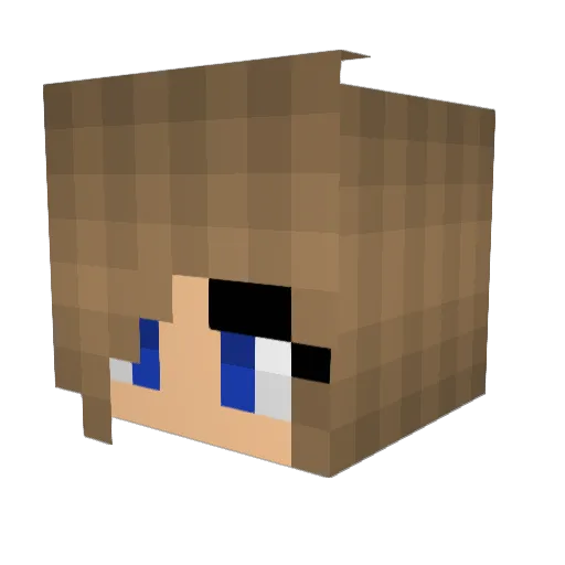 Amix76 Minecraft avatar head, 3D render