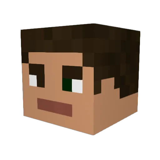 Amkara Minecraft avatar head, 3D render