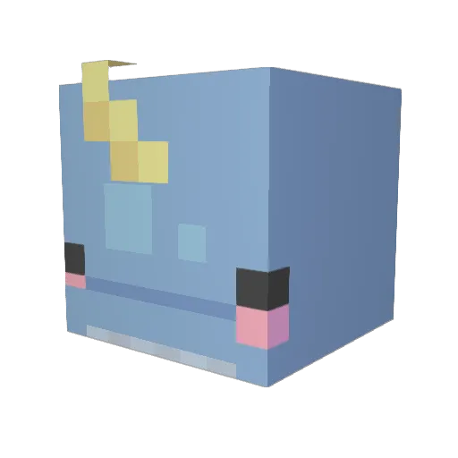 Amlele Minecraft avatar head, 3D render