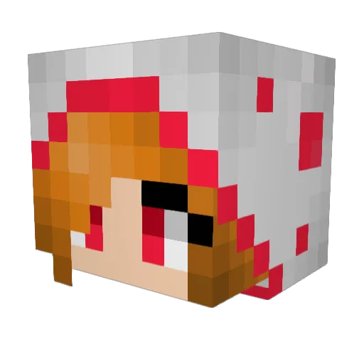 Ammazonic Minecraft avatar head, 3D render