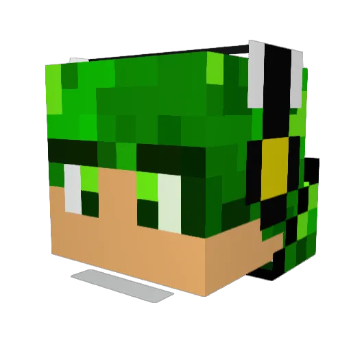 AmmbaL Minecraft avatar head, 3D render