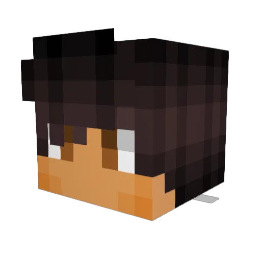 Ammeelll Minecraft avatar head, 3D render