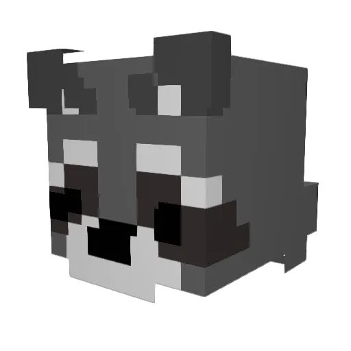 AmmitK Minecraft avatar head, 3D render