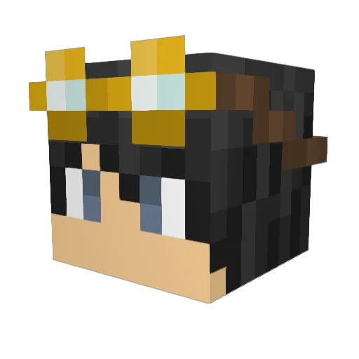 AmmoniumChloride Minecraft avatar head, 3D render