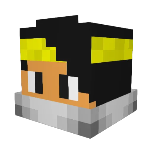 Ammoxcrew Minecraft avatar head, 3D render