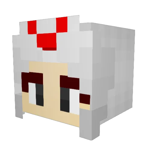AmmyStar Minecraft avatar head, 3D render