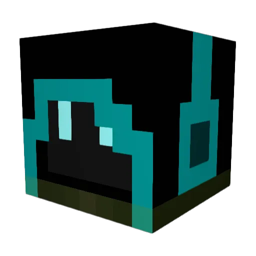 Amn4sia Minecraft avatar head, 3D render