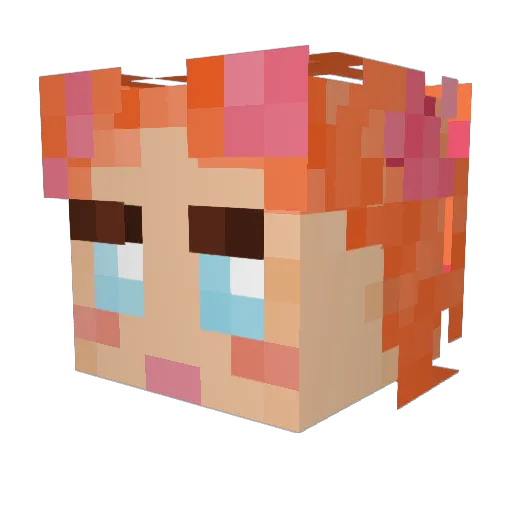 Amneris999 Minecraft avatar head, 3D render