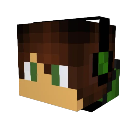 AmnesiaOutbreak Minecraft avatar head, 3D render