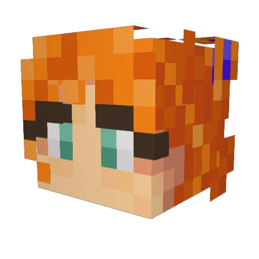 Amnesiana96 Minecraft avatar head, 3D render