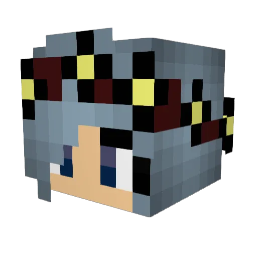 Amnisus Minecraft avatar head, 3D render