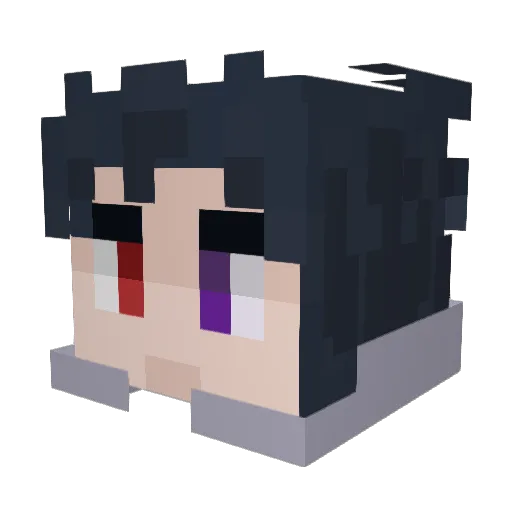 AmoAbuela Minecraft avatar head, 3D render