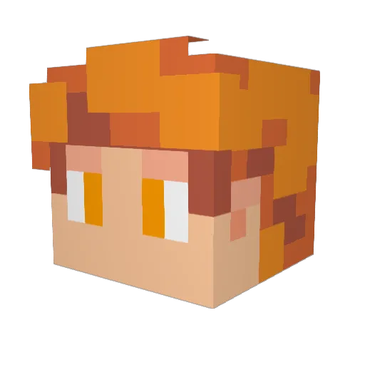 Amoebatism Minecraft avatar head, 3D render