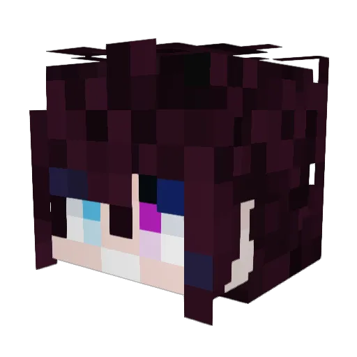 Amoeher Minecraft avatar head, 3D render