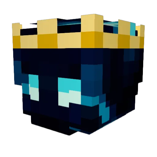 AmogusAxolotl Minecraft avatar head, 3D render