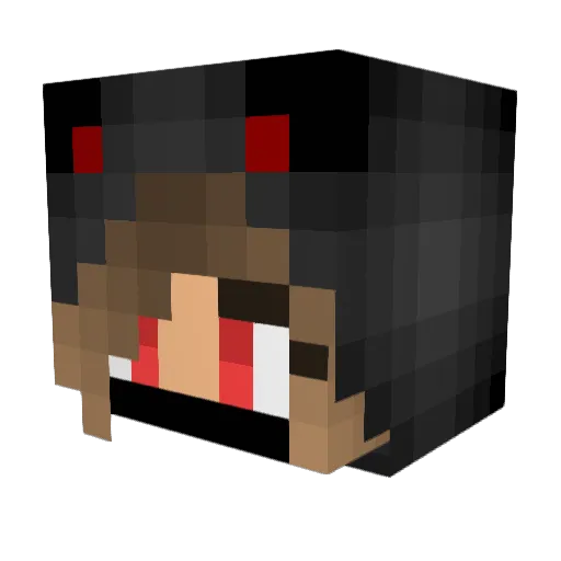 AmogusImposter92 Minecraft avatar head, 3D render