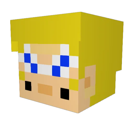 Amok125 Minecraft avatar head, 3D render
