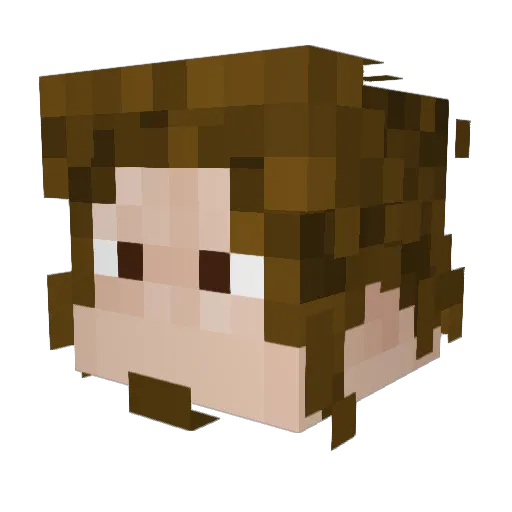 Amokah Minecraft avatar head, 3D render