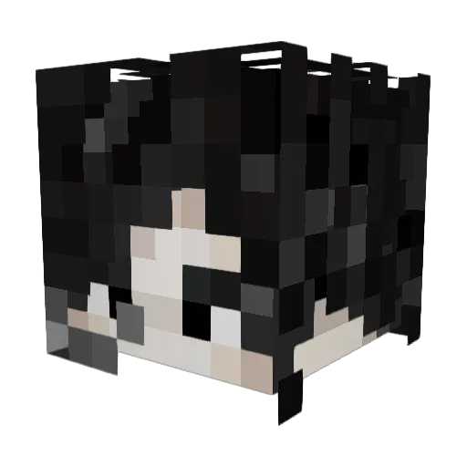 Amon27 Minecraft avatar head, 3D render