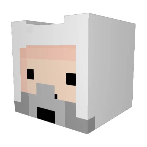 Amon7th Minecraft avatar head, 3D render