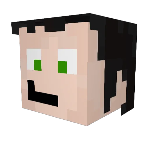 Amon80 Minecraft avatar head, 3D render