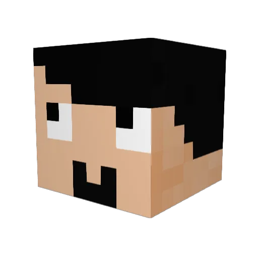AmonHelios Minecraft avatar head, 3D render