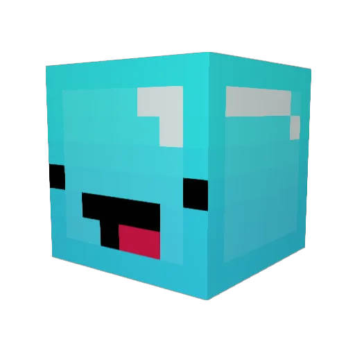 AmonMamon Minecraft avatar head, 3D render