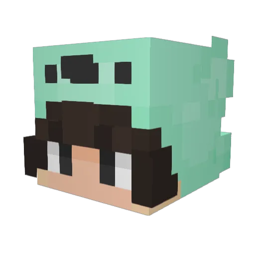 AmongPals Minecraft avatar head, 3D render