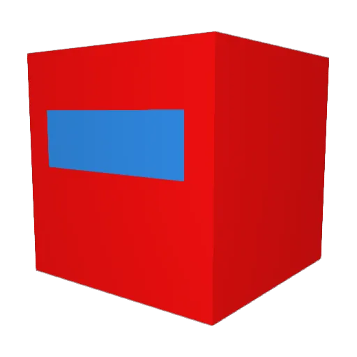 AmongUsL0ver Minecraft avatar head, 3D render