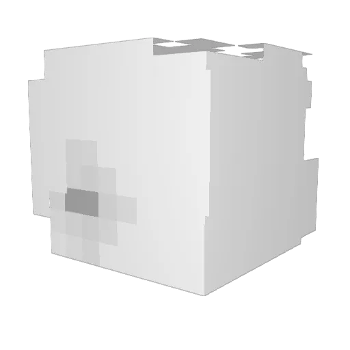 Amongods Minecraft avatar head, 3D render